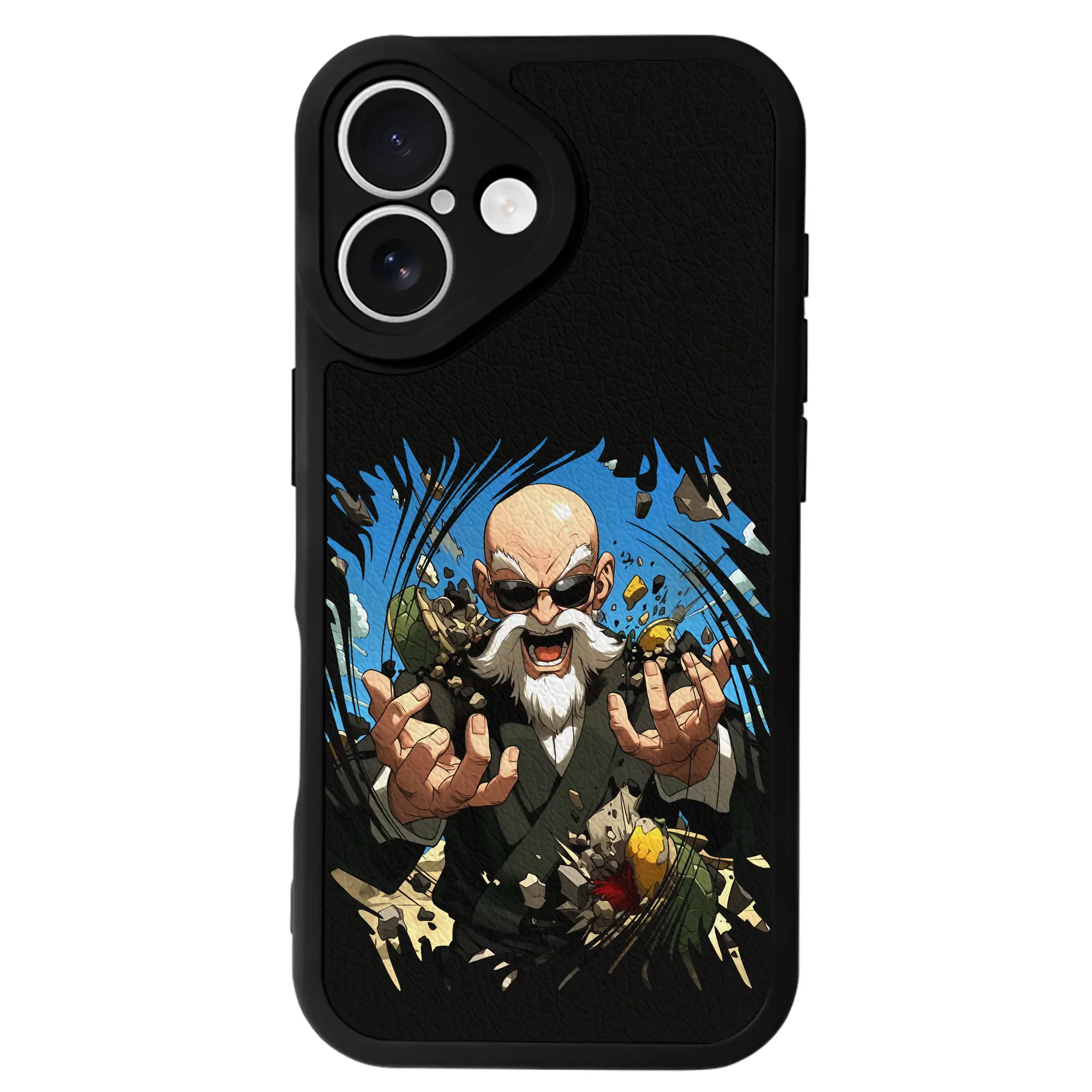 ドラゴンボール グッズ 亀仙人 - IPhone 16シリーズ対応 ・ シリコンスマホケース ・ レザー調 ・ 高精度フィット ・ 耐衝撃 ・ ワイヤレス充電対応 ・ 精密カット